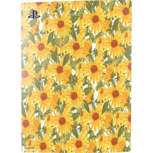 Bouffants and Broken Hearts Sunflowers PS5 Digital Edition Console Skin